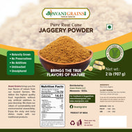 Avani Grains Pure Raw Cane Jaggery Powder - 2 Lbs