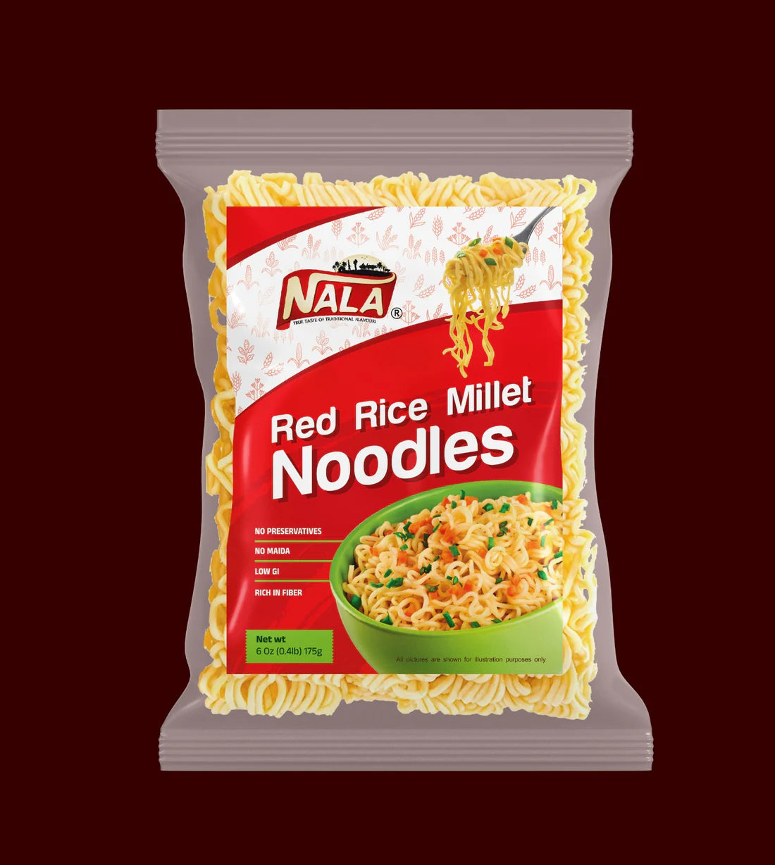 Red Rice Millet Avani Grains Nala Red Rice Millet Noodles 175g