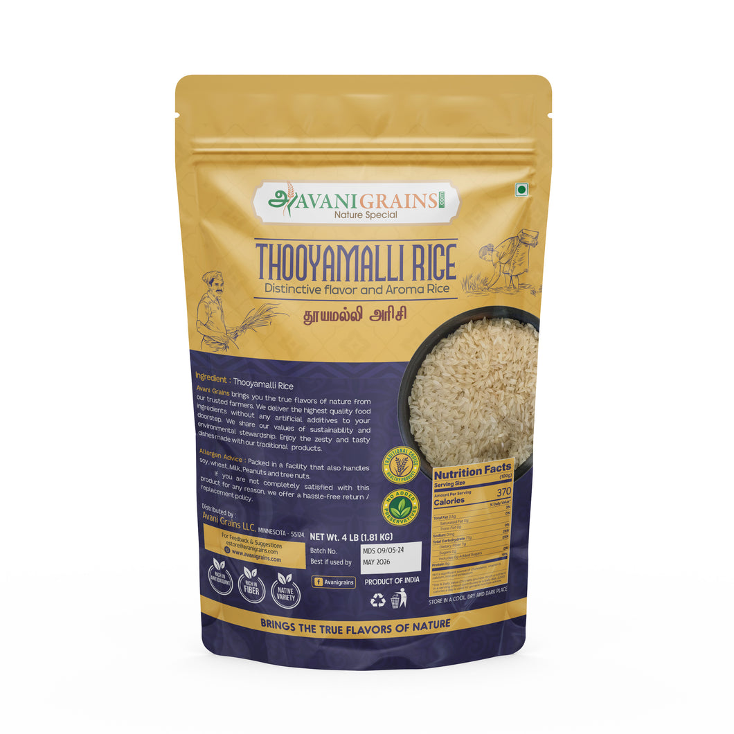 Avani Grains Premium Thooyamalli Rice - 4lbs