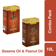 10 Liter Combo Pack | Chekko Cold pressed virgin sesame oil & Peanut Oil